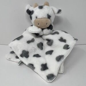 Carters White Gray Cow Baby Security Blanket Farm Barn Lovey